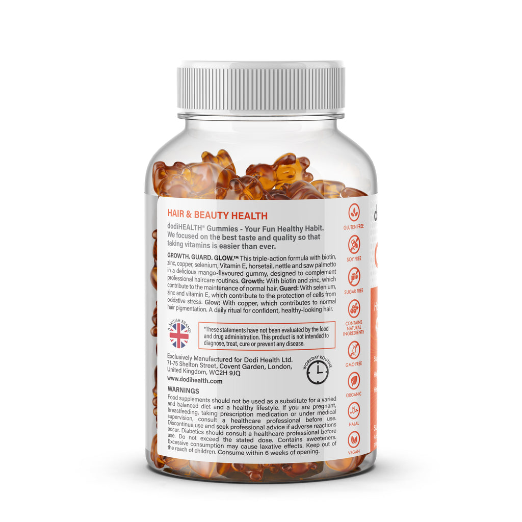 Only Hair Gummies with Biotin & Copper - Sugar-Free UK